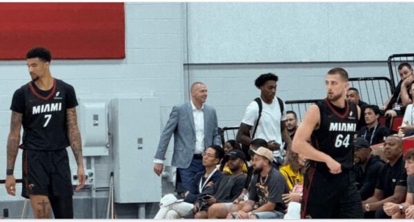 Mark Pope was on the road recruiting four days straight, then traveled to Vegas to support the former Cats in Summer League 😻💙